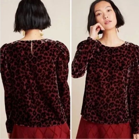 Dolan Charley puff sleeve leopard print top - Picture 2 of 12